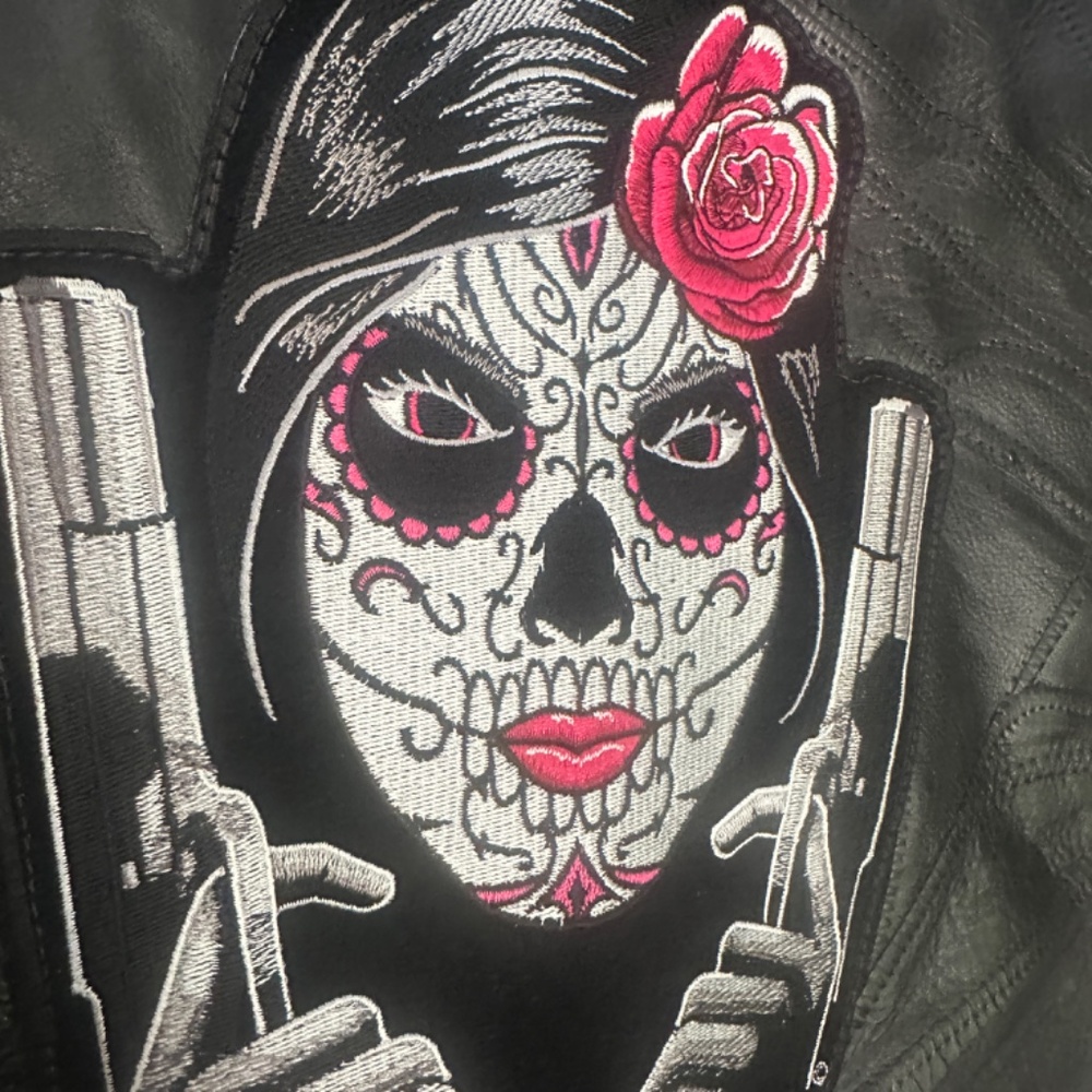 Harley Davidson Patchwork Leather Vest Medium Gen… - image 6